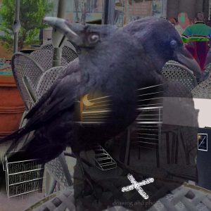 The presence of the Raven mingles with the memory of the entity in the Libary of the IMIR.